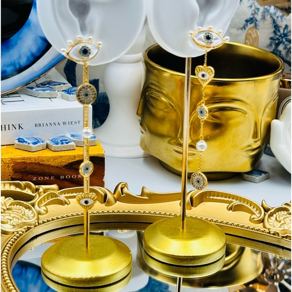 🆕 KATE SPADE 🧿 NWT Evil Eye Linear Earrings - Picture 10 of 15